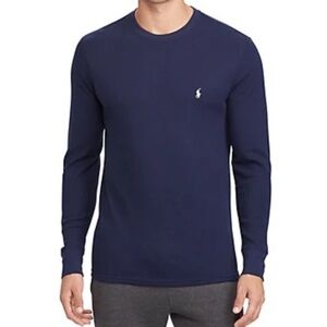 Polo Ralph Lauren Navy Men's Soft & Light Thermal Crew-Neck Shirt Size Large